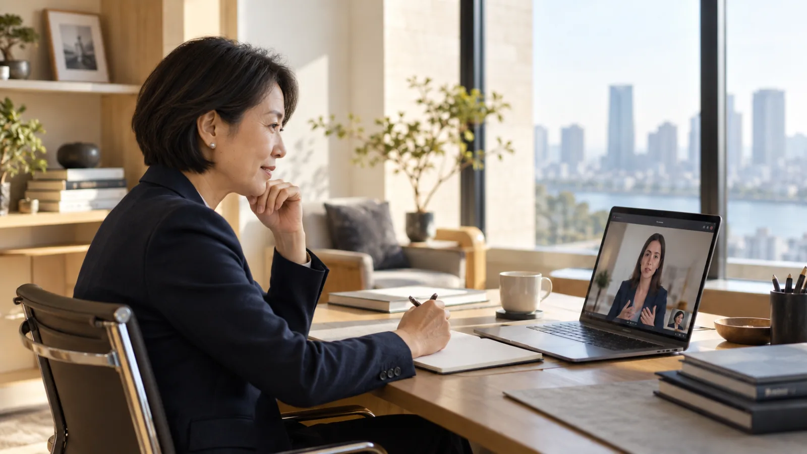A virtual coaching session in progress